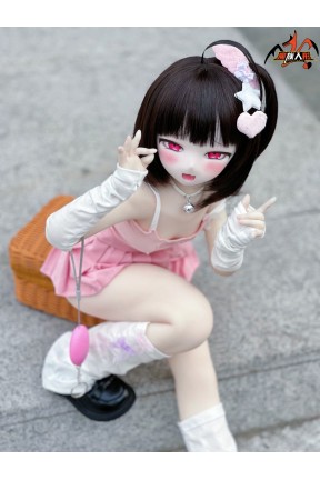 カートゥーン アニメラブドール 美夜 85cm ソフトビニールヘッド+ TPE製ボディ宣伝画像と同じ制服も付属【即納品 日本国内発送 最速2-3日届ける】