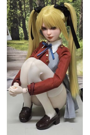 軽量化小さいアニメラブドール Mini Doll コスプレ-marry rose 60cm 巨乳 ソフトビニール製ヘッド+シリコン製ボディ