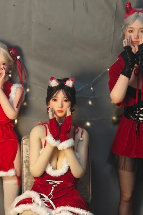 DOLLSHOP クリスマス 爆乳 ラブドール SHEdoll-楚琳 163cm Hカップ 口開閉機能リアル口腔付き宣伝画像シリコンヘッド＋TPEボディ