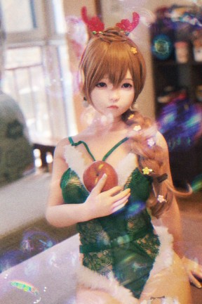 DOLLSHOP フルシリコン等身大ラブドール SHEDOLL-洛小乙 148cm Cカップ クリスマスの衣装