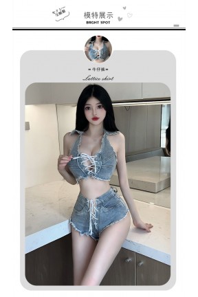 ラブドール 情熱的なジーンズのセクシーなランジェリー