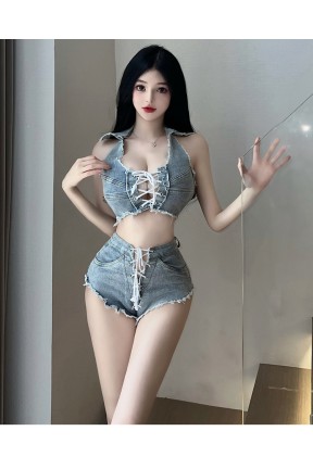 ラブドール 情熱的なジーンズのセクシーなランジェリー